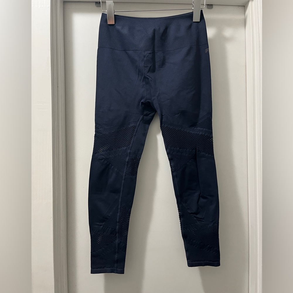 Fabletics Blue Mesh Panel Leggings (Mosaic High-Waisted 7/8) - Picture 5 of 8